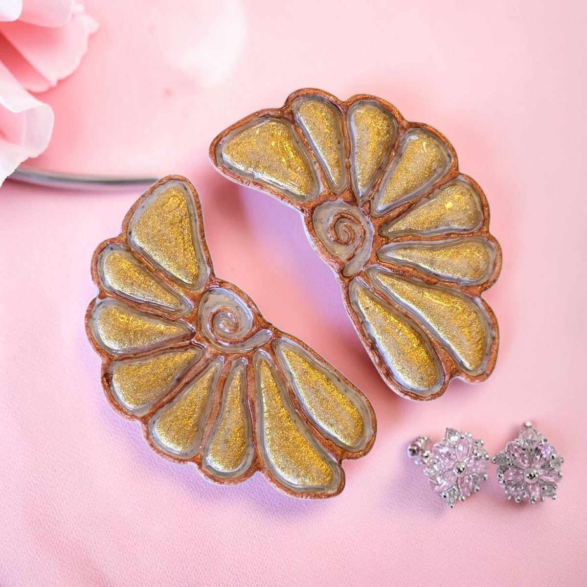 Nautilus Shell Stud Earrings