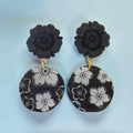 Midnight Garden Floral Drop Earrings