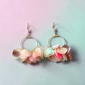 Blush Bouquet Hoop Earrings