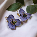 Amethyst Bloom Crystal Earrings