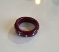 Burgundy Pearl Ring Size 8